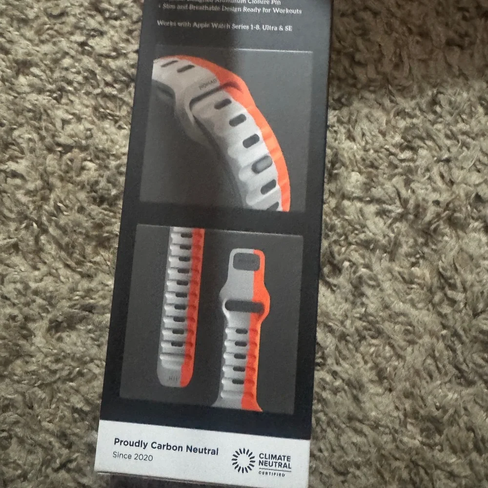 Apple Smartwatch band Orange Gray Sporty Design